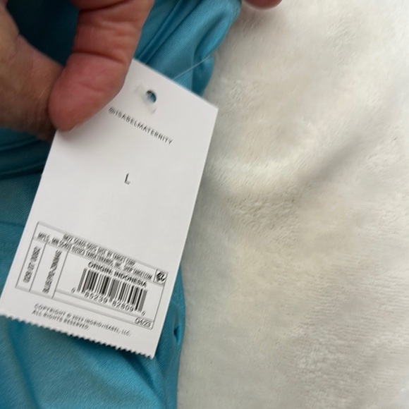 Isabel Maternity by Ingrid & Isabel Turquoise Fabric - Picture 3 of 9